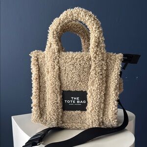 Marc Jacobs Cream Sherpa Tote Bag Cozy Everyday Essential